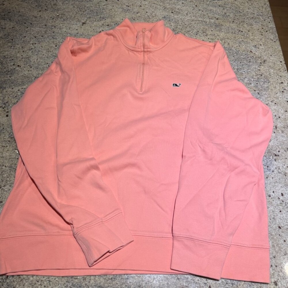 Vineyard Vines Quarter Zip Salmon